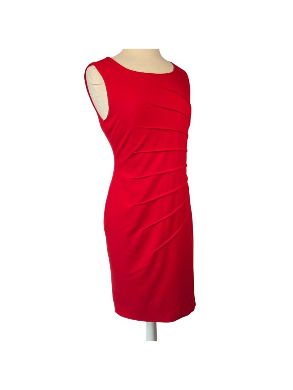 Calvin Klein Sleeveless Sunburst Sheath Dress Red Size 8